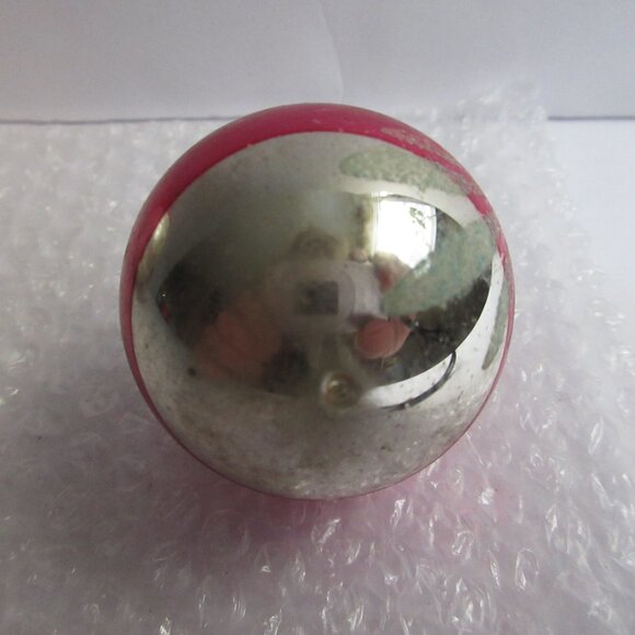 3 Hand Painted Blown Glass Christmas Ornaments Poland Pink Silver Vintage - Picture 16 of 16